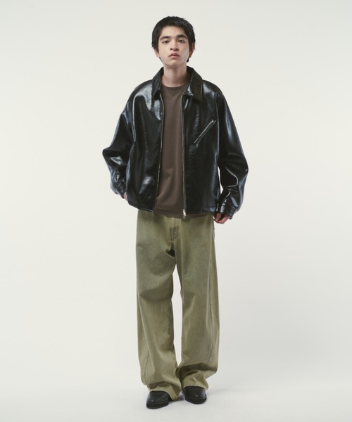 Lui's ブルゾン アウター グランジシンセティックレザーZIP