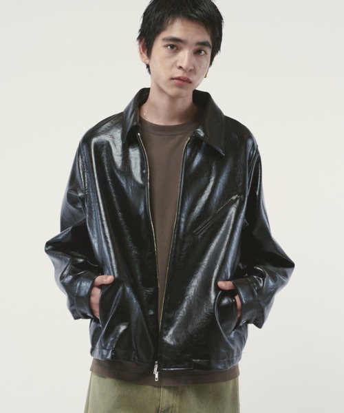 Lui's ブルゾン アウター グランジシンセティックレザーZIP