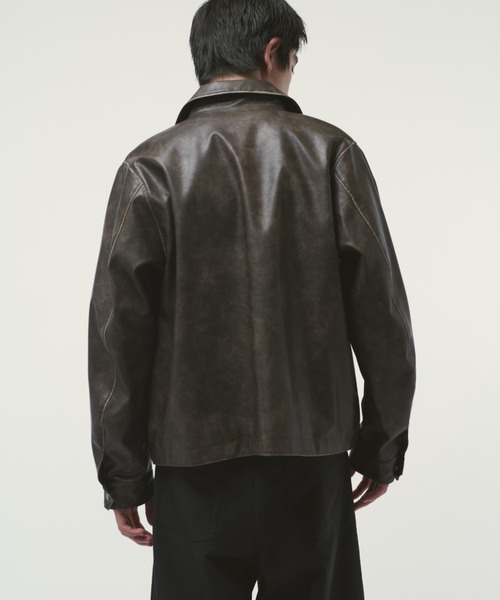 Lui's ブルゾン アウター グランジシンセティックレザーZIP