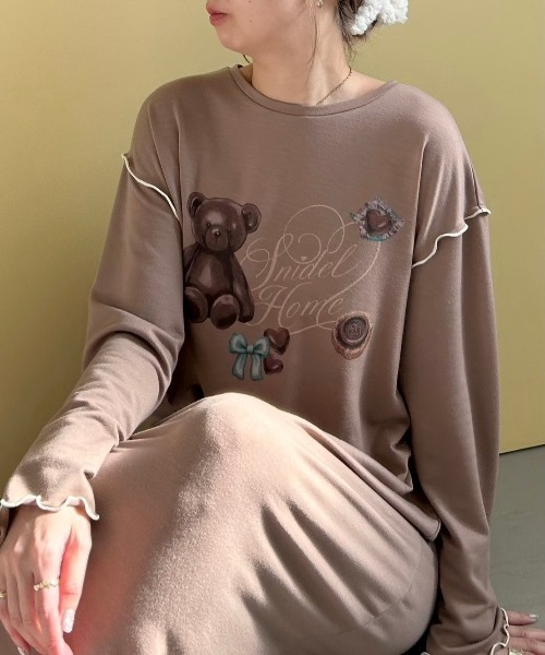 SNIDEL HOME ルームウェア 部屋着 チョコモチーフTシャツ