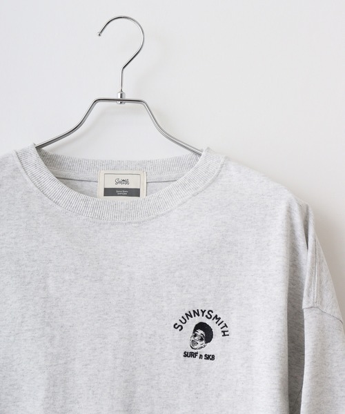 tシャツ 「SUNNY SMITH」Smith Signature ワンポイント刺繍ロングスリーブTシャツ レディース メンズ Sunny Smith tシャツ Sunnysmith Signature ワンポイント刺繍