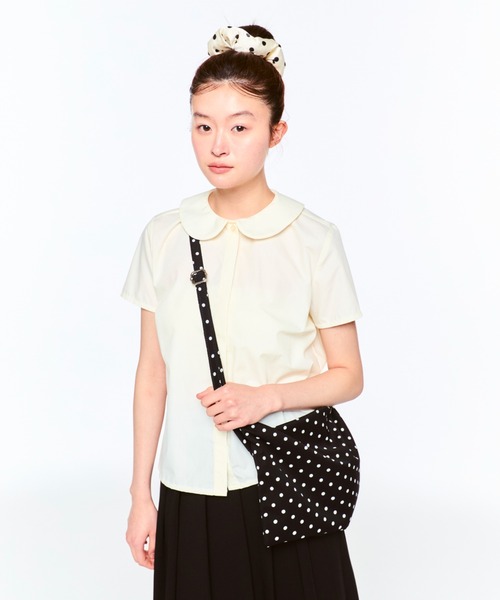 黒 レザー ショルダーバッグ ドット柄 FEKETE ショルダーバッグ バッグ POLKA DOT 2WAY SHOULDER BAG