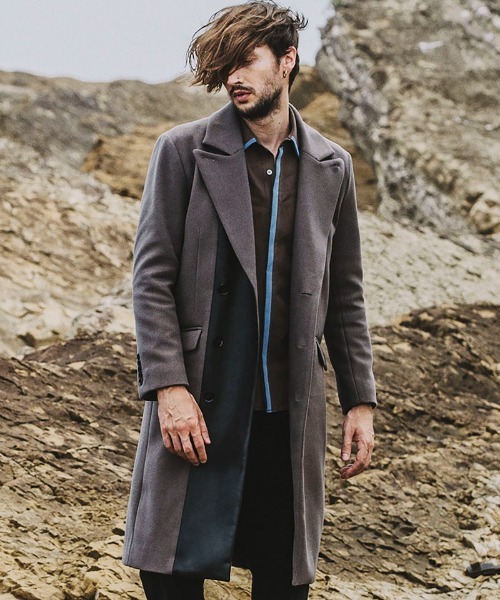 NO ID.チェスターコート NO ID.（ノーアイディー） チェスターコート 2 グレー メンズ