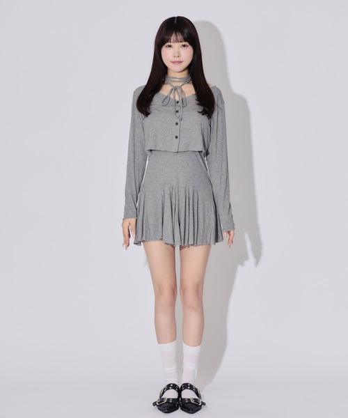 ALLuRing ChaRm ワンピース 夏 Cardigan ＆ Flare Cami Dress Set