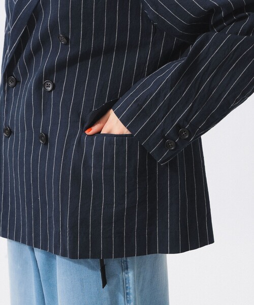 D221877 BEAMS BOY ストライプ テーラードジャケット BEAMS BOY ジャケット テーラードジャケット ストライプ