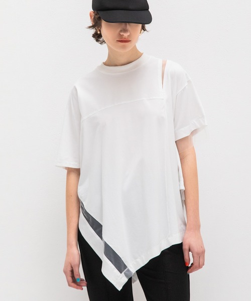 【新品・未使用】AULAAILA タフタコンビネーションTシャツ BORDER COMBINATION T-SHIRT — aulaaila