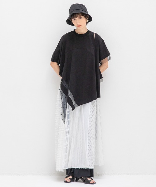 【新品・未使用】AULAAILA シアーアシンメトリーTシャツ AULA AILA tシャツ シアーアシンメトリーTシャツ レディース