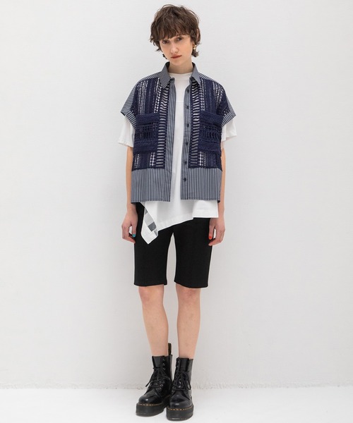 AULA AILA tシャツ シアーアシンメトリーTシャツ レディース