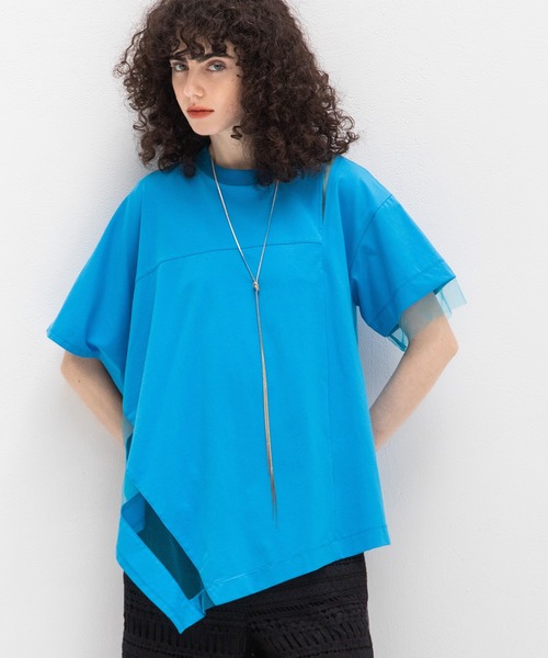 【新品・未使用】AULAAILA シアーアシンメトリーTシャツ AULA AILA tシャツ シアーアシンメトリーTシャツ レディース