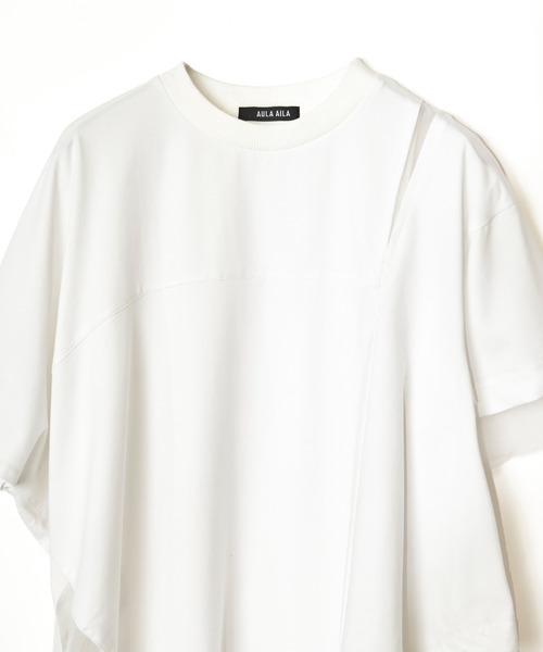 【新品・未使用】AULAAILA シアーアシンメトリーTシャツ AULA AILA tシャツ シアーアシンメトリーTシャツ レディース