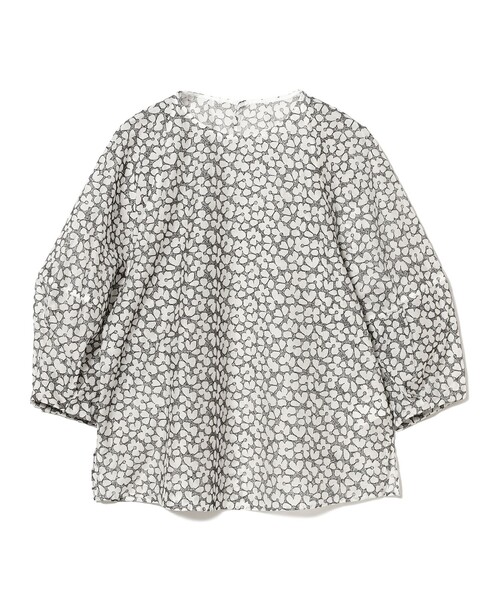 【Demi-Luxe BEAMS】フラワー ランタンスリーブ プルオーバー Demi-Luxe BEAMS ブラウス シャツ フラワー ランタンスリーブ
