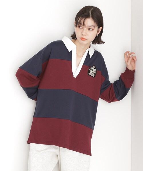   ラガーシャツ XL ネイビー XLARGE（エクストラ ラージ） 【並行輸入】エクストララージ X-LARGE