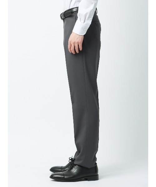 【リデアル】メンズ　テーパード パンツ　トラウザーズ　グレー　M 30 ソリッド ウールストレッチ テーパード トラウザーズ 'A Suit To
