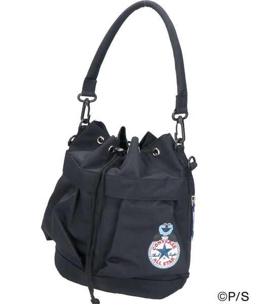 パペット　スンスン　コンバース　ミニメッセンジャーバッグ　ブラック CONVERSE ショルダーバッグ 「CONVERSE」SUNSUN MINI MESSENGER