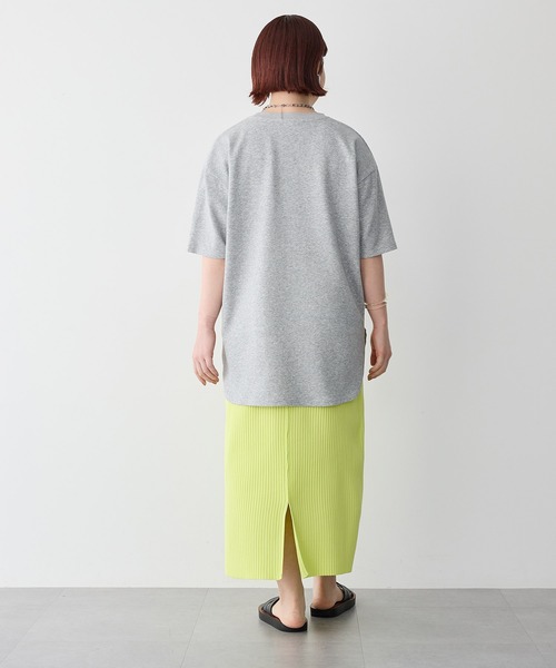 tシャツ 半袖 速乾 「anyfee/大きいサイズ」着てサラなめらかポンチ素材裾ラウンドTシャツ「接触冷感・吸水速乾・機能性」 レディース | anyfee | 09