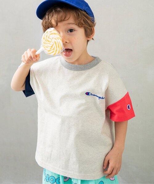 tシャツ 「別注」チャンピオンクレイジーロゴTシャツ キッズ 子供服 男の子 女の子 | Champion