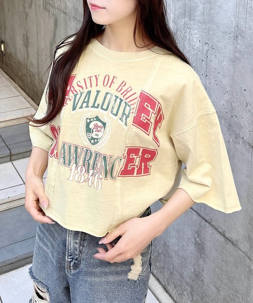 INGNI tシャツ 「WEB限定」リメイクビンテージTシャツ