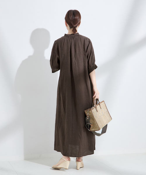 JOURNAL STANDARD L'ESSAGEフレンチリネンワンピース38 セール】《追加》フレンチリネンスキッパーワンピース