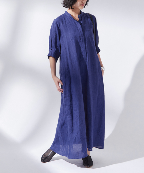 journal standard L'essage ワンピース リネンタックスリーブ