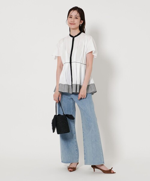 ブラウス シャツ エンブロイダリー袖ドルマンシャツ レディース UNITED ARROWS ブラウス シャツ エンブロイダリー ドルマン