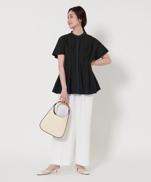新品　UNITEDARROWS エンブロイダリー ドルマンスリーブ ブラウス　黒 UNITED ARROWS ブラウス シャツ エンブロイダリー ドルマン