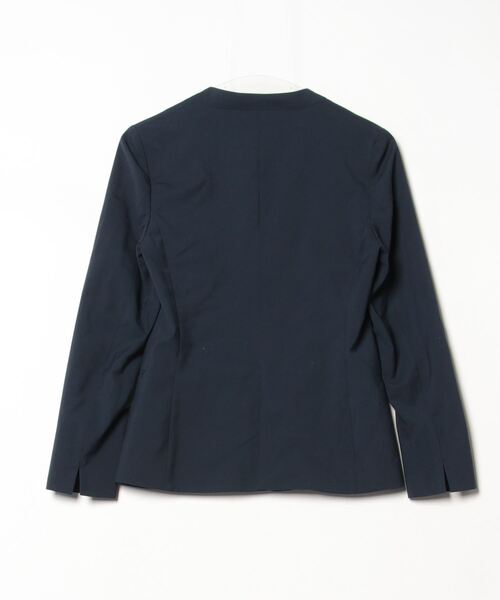 グリーンレーベル ノーカラージャケット パンツ スーツ 36 S ネイビー green label relaxing 「green relaxing」 ノーカラージャケット