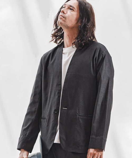 CAMBIO（カンビオ） ジャケット ノーカラージャケット mj10743-デニム