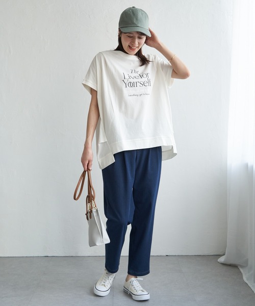 ikka（イッカ） tシャツ 「親子コーデ」ロゴフォトプリントチュニック