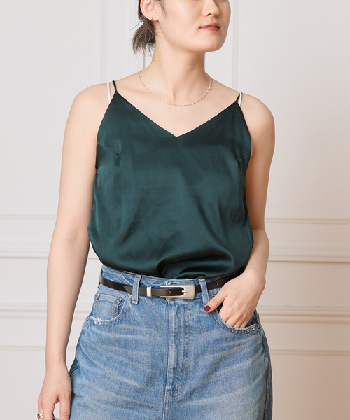 キャミソール IENA LA BOUCLE ウォッシャブルシルクMIXキャミソール