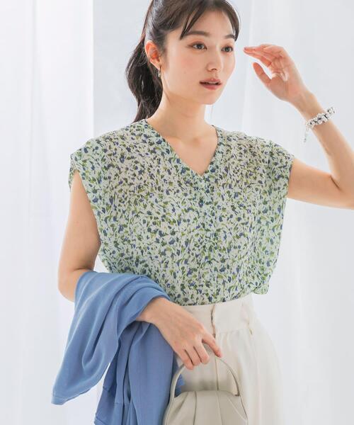 ブラウス シャツ フラワープリントブラウス レディース : ZOZOTOWN