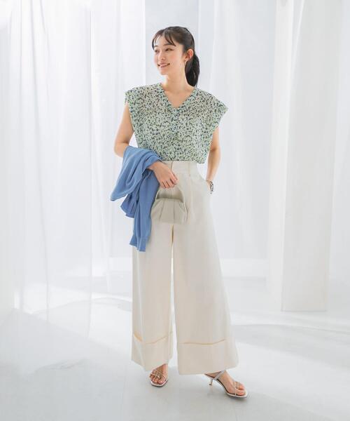 ブラウス シャツ フラワープリントブラウス レディース : ZOZOTOWN