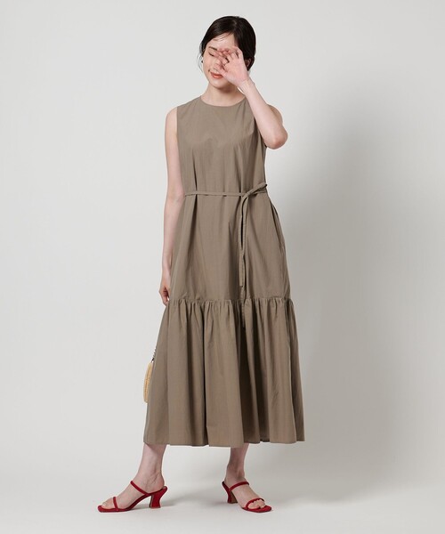 【新品】UNITED ARROWS タフタ ティアードワンピース ネイビー M UNITED ARROWS（ユナイテッドアローズ）の「UWCS タフタ