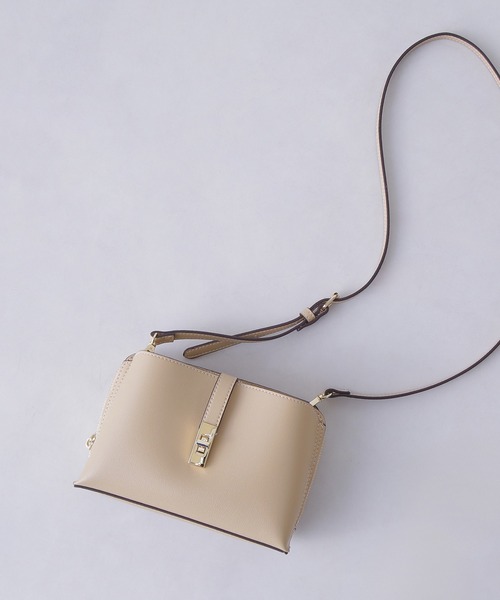 【美品】BEAUTY&YOUTH バッグ ゴールド ウォレット ショルダー 横型ウォレットバッグ お財布ショルダー ミニショルダー 本革