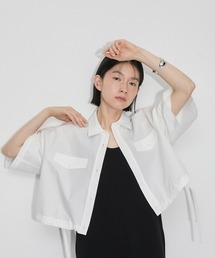 ブラウス シャツ 「逸品」・「サステナブル」クロップドギャザリングシャツ レディース｜ZOZOTOWN Yahoo!店