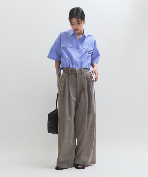 ブラウス シャツ クロップドバリエブラウス レディース ADAM ET ROPE' ブラウス シャツ 「逸品」・「サステナブル