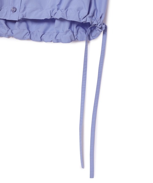 ブラウス シャツ 「逸品」・「サステナブル」クロップドギャザリングシャツ レディース ADAM ET ROPE' ブラウス シャツ 「逸品」・「サステナブル