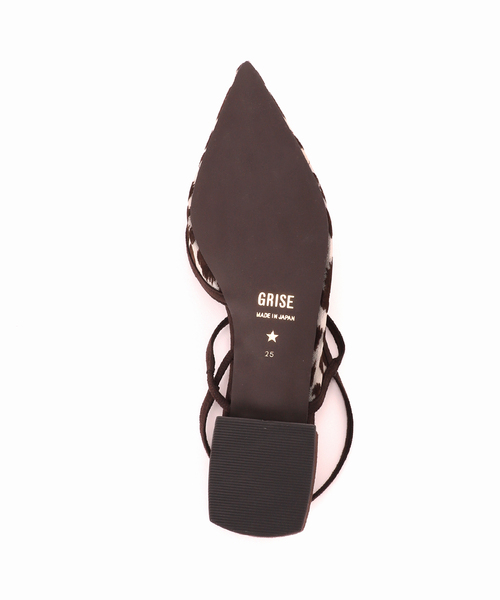 Le Talon GRISE シューズ GRISEポインテッドコンビストラップ