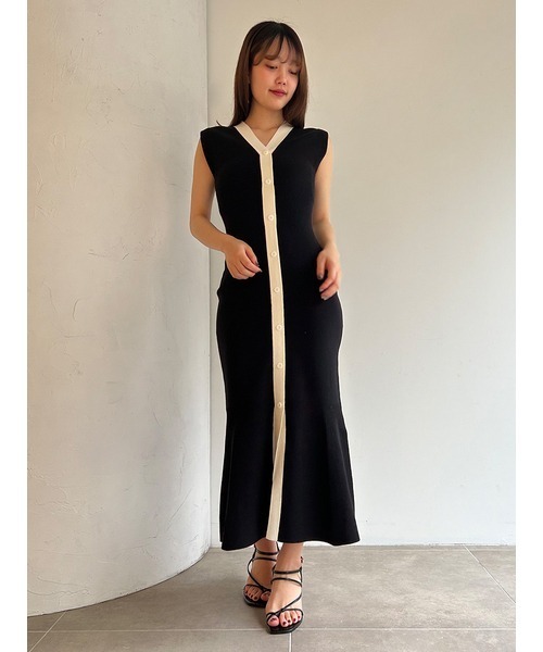 SNIDEL（スナイデル） ニットワンピース ONE SIZE ネイビー レディース