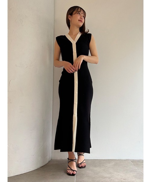 SNIDEL（スナイデル） ニットワンピース ONE SIZE ネイビー レディース