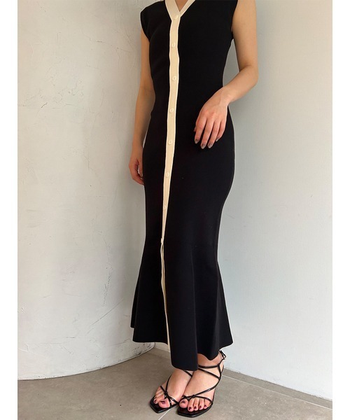 SNIDEL（スナイデル） ニットワンピース ONE SIZE ネイビー レディース