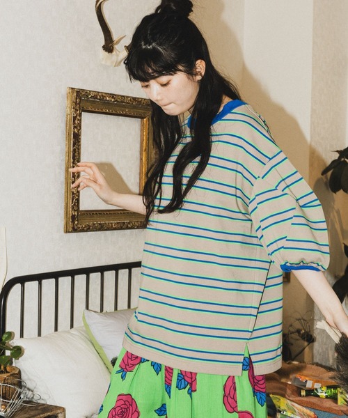 「niko and...」 半袖カットソー LARGE ブラック レディース