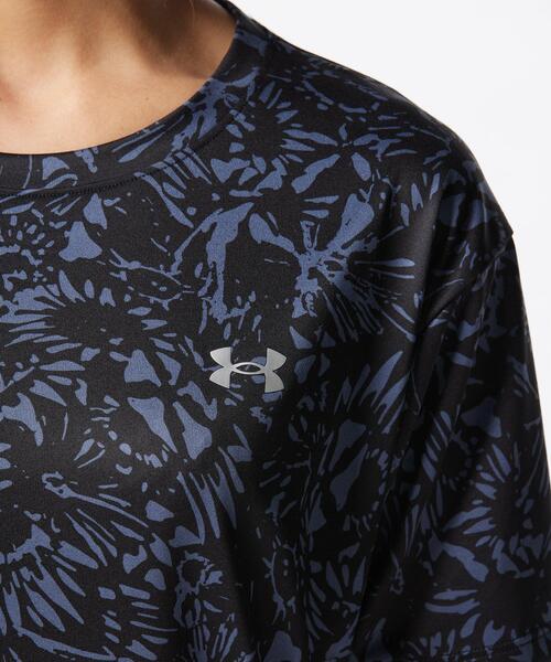 「UNDER ARMOUR」 半袖Tシャツ S ブラック レディース