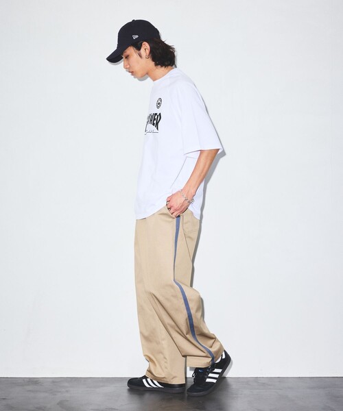「FREAK'S STORE」 「THRASHER」半袖Tシャツ LARGE ブラック メンズ