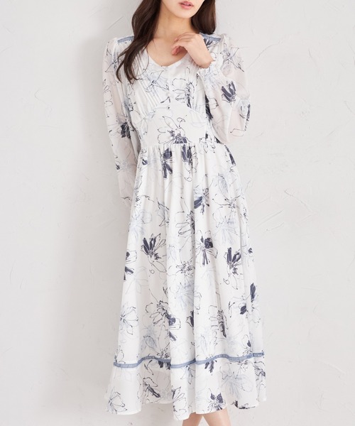 「tocco closet」 長袖ワンピース M ブラック レディース_画像3