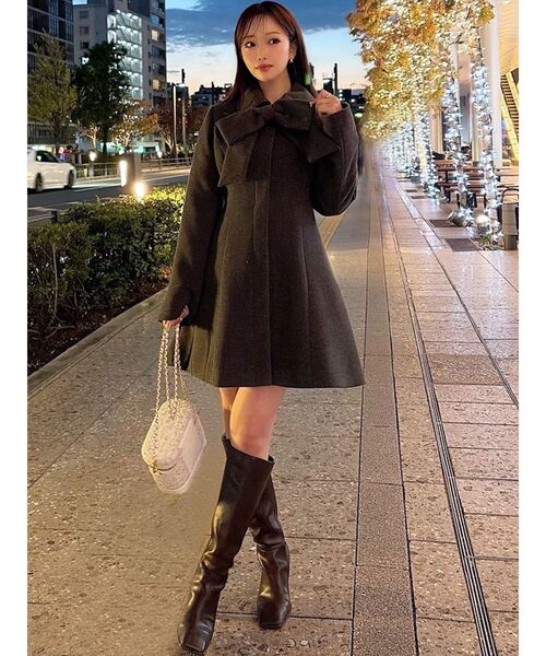 RESEXXY（リゼクシー） コート アウター ビッグリボンミディコート