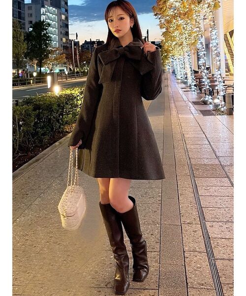 RESEXXY（リゼクシー） コート アウター ビッグリボンミディコート