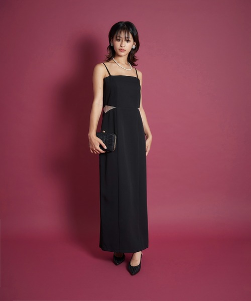 My shawty（マイシャウティー） ドレス sheer volume top dress