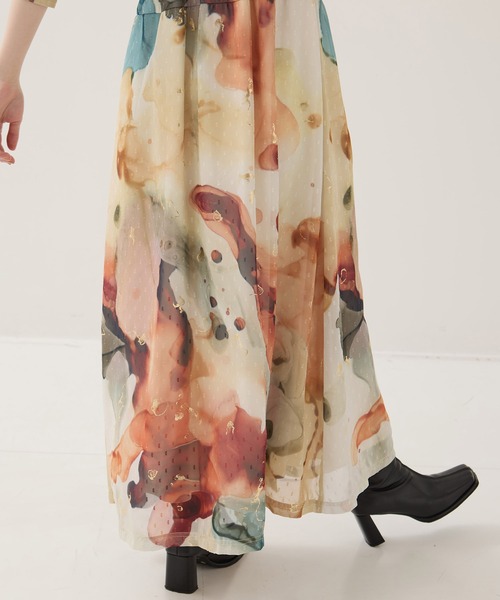 ameri ワンピース Ameri ワンピース 「AMERI/アメリ」「STUDIOUS別注」Art Organdy