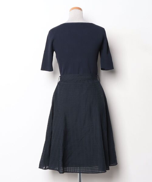 「BLUE LABEL CRESTBRIDGE」 半袖ワンピース 38 ダークネイビー レディースの画像