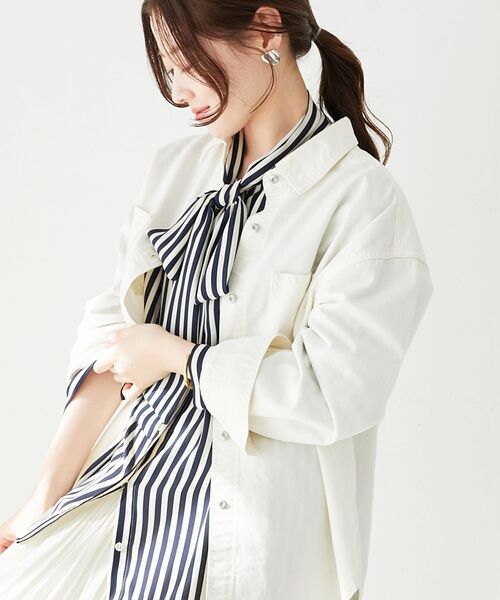 le.coeur blanc（ルクールブラン） ブラウス シャツ ストライプ